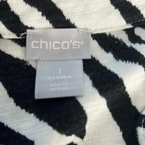 Chico’s size 1 Zebra Print Slub Tunic - Picture 5 of 6